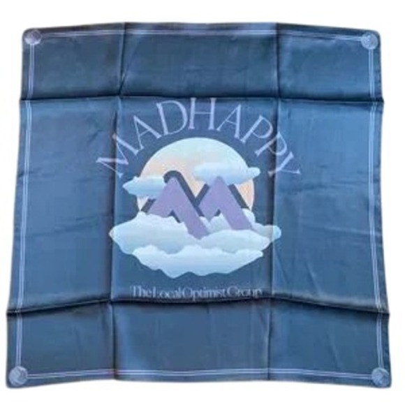 Madhappy Accessories - Madhappy Summer Outdoors Silk Scarf Nocturnal‎ Mountains Clouds | NIB